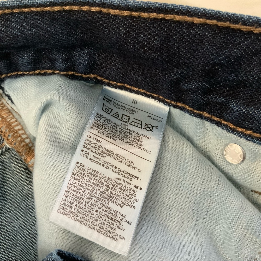 Old Navy Jeans High Rise Slouchy Straight Secret Slim Pockets Size 10 Button Fly - Picture 8 of 15